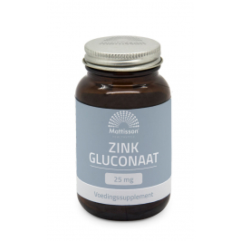 Zink Gluconaat 25 mg - 60 tabletten