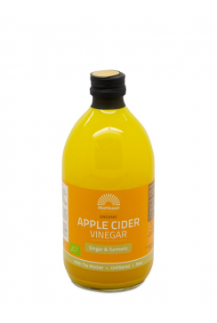 Biologische Apple Cider Vinegar (appelazijn) - Gember & Kurkuma - 500 ml