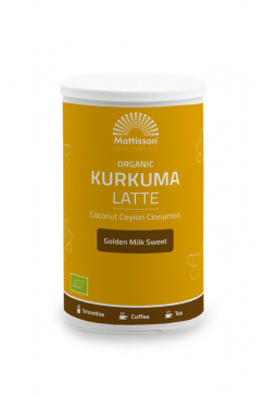 Biologische Kurkuma Latte - Gezoet - 175 g