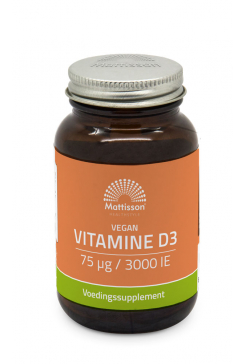 Vegan vitamine D3 - 75 mcg/3000 IE – 60 capsules 