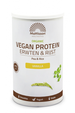 Biologisch Vegan proteïne poeder - Erwten & Rijst - Vanille - 500 g