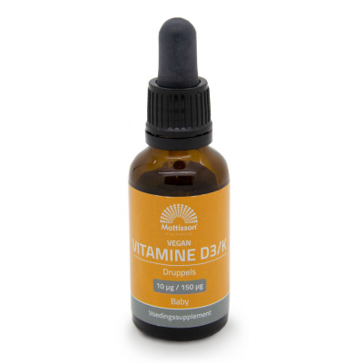 Vegan Vitamine D3/K Baby - 10mcg/150mcg - 25ml