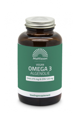 Vegan Omega-3 Algenolie 500 mg - DHA 375 mg & EPA 125 mg - 180 capsules