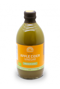 Biologische Apple Cider Vinegar (appelazijn) - Matcha & citroen - 500 ml