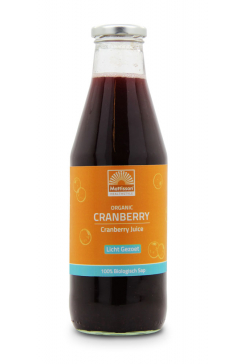 Biologische Cranberry Sap - Licht gezoet - 750 ml