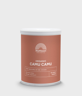 Biologische camu camu poeder, natuurlijke bron van vitamine C.