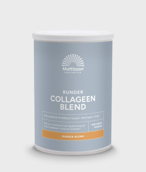 Runder collageen poeder Peptan® blend vanille, type I collageen met smaak.